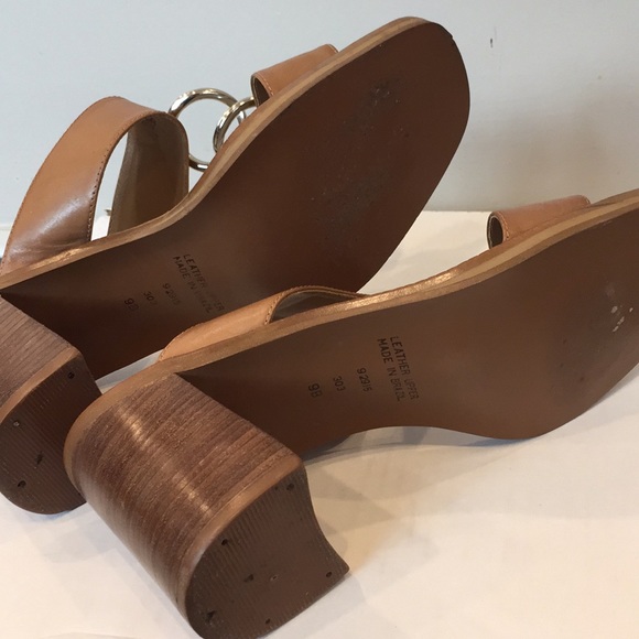 Tweeds Brown Wedge Sandals - Picture 6 of 8